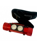 Headlamp Kit with Rechargeable Battery 2000 Lumens (Red)