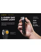 Armytek Wizard C2 Pro Nichia Magnet USB EDC Flashlight with Battery 1600 Lumens