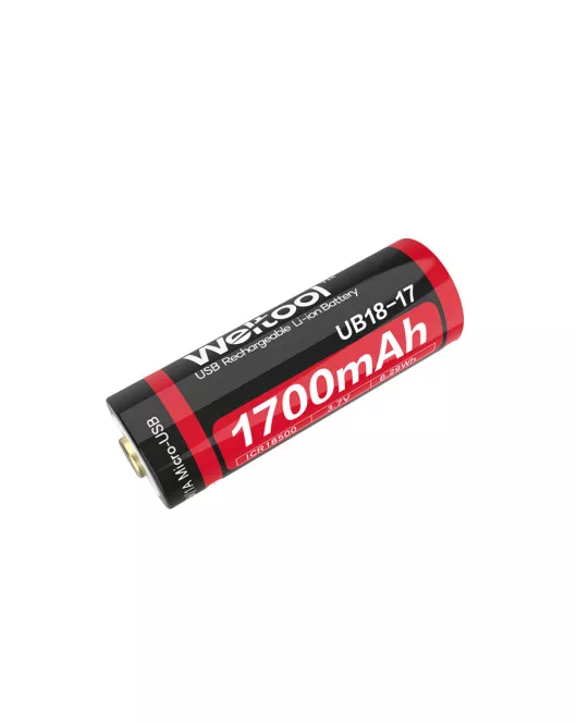 Weltool UB18-17 (18500) 1700mAh USB Rechargeable Li-ion Battery